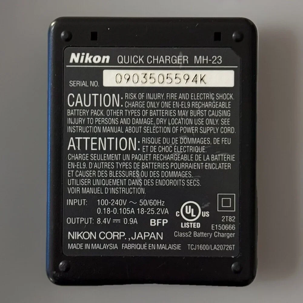 Nikon MH-23‎ + OEM Quick Charger For EN-EL9 Battery D40x D60 D40 D5000 Authentic
